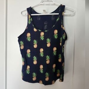 Cutie-pie Pineapple Print Tank Top